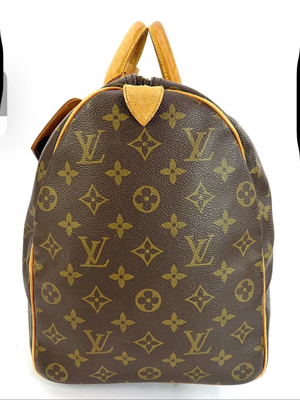 Louis Vuitton Monogram Canvas Duffel with Tan Leather Trim